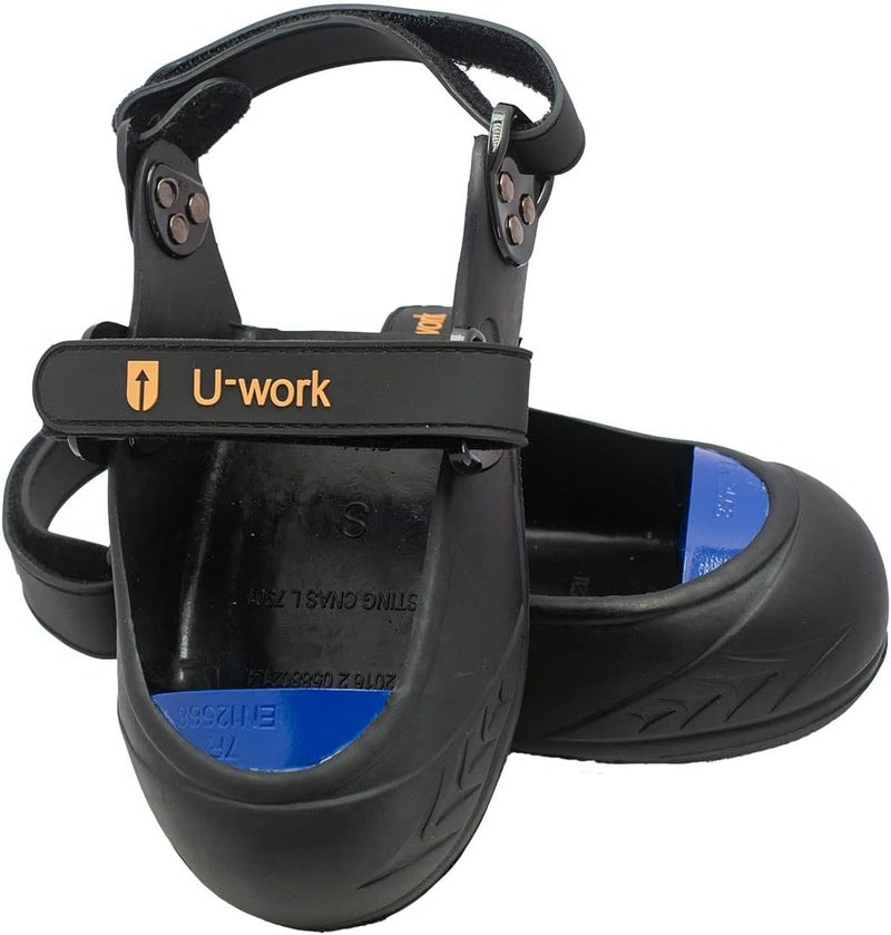 VIDAYA Safety Overshoes Steel Toe Caps, Titanium Aluminum Alloy Toe Shoe Covers, Steel Toe Covers, Double Straps Slip Resistant Alloy Toe Overshoe, Visitor Safety Overshoe, S, Blue - Image 1
